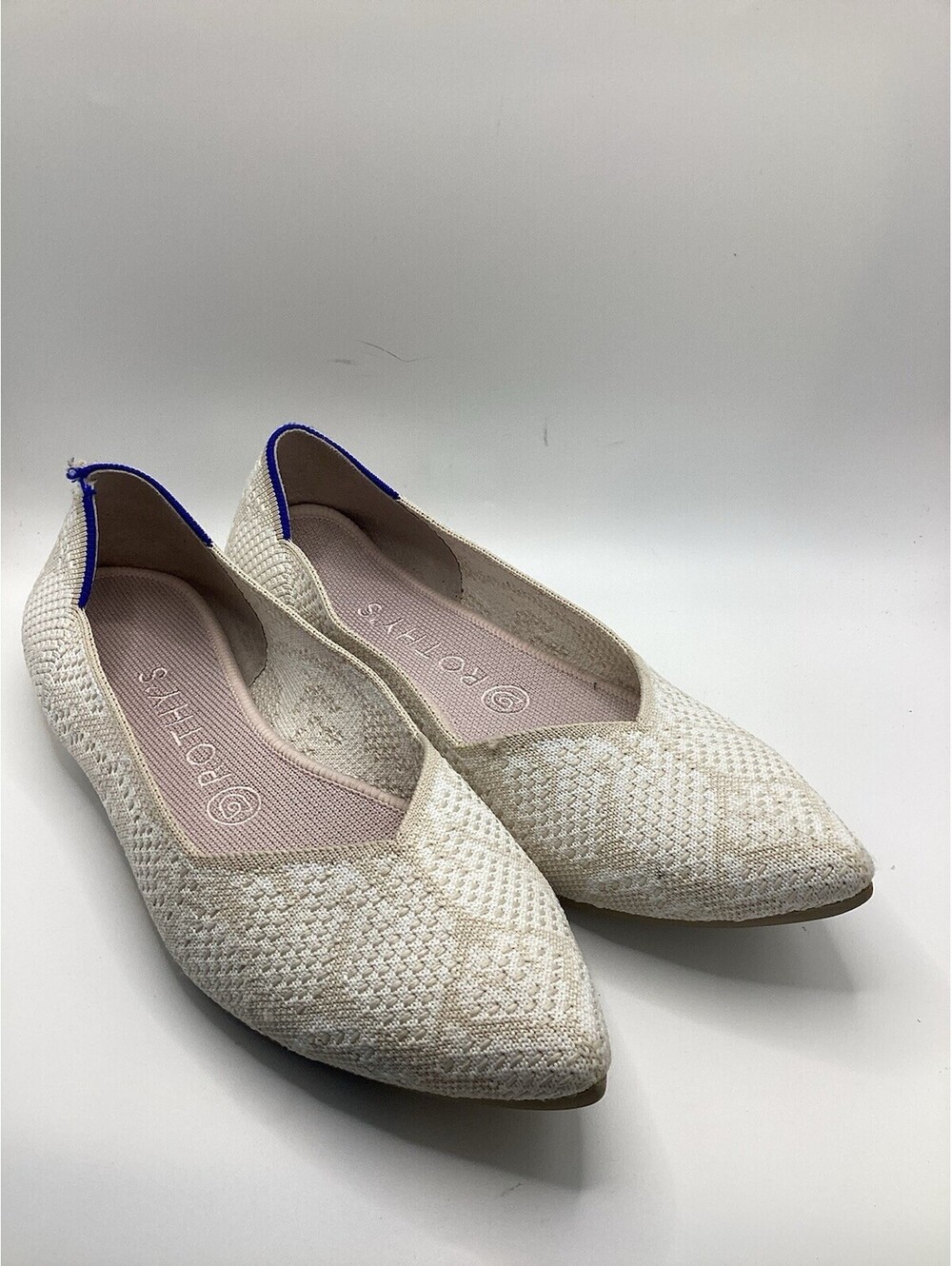 Rothy's Womens The Point Lace Wedding Flats Slip-On Shoes Size 8.5